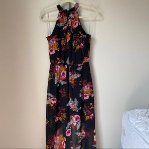 High-low floral cocktail dress